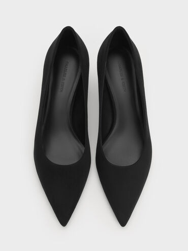 أحذية روثي بكعب قصير (كيتنز) من الجلد السويدي الصناعي, أسود خشن, hi-res