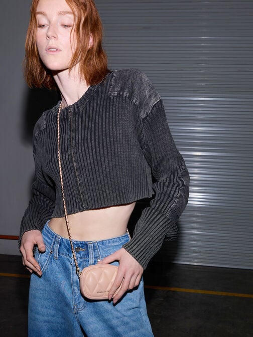 Arwen Quilted Mini Bag, Light Pink, hi-res