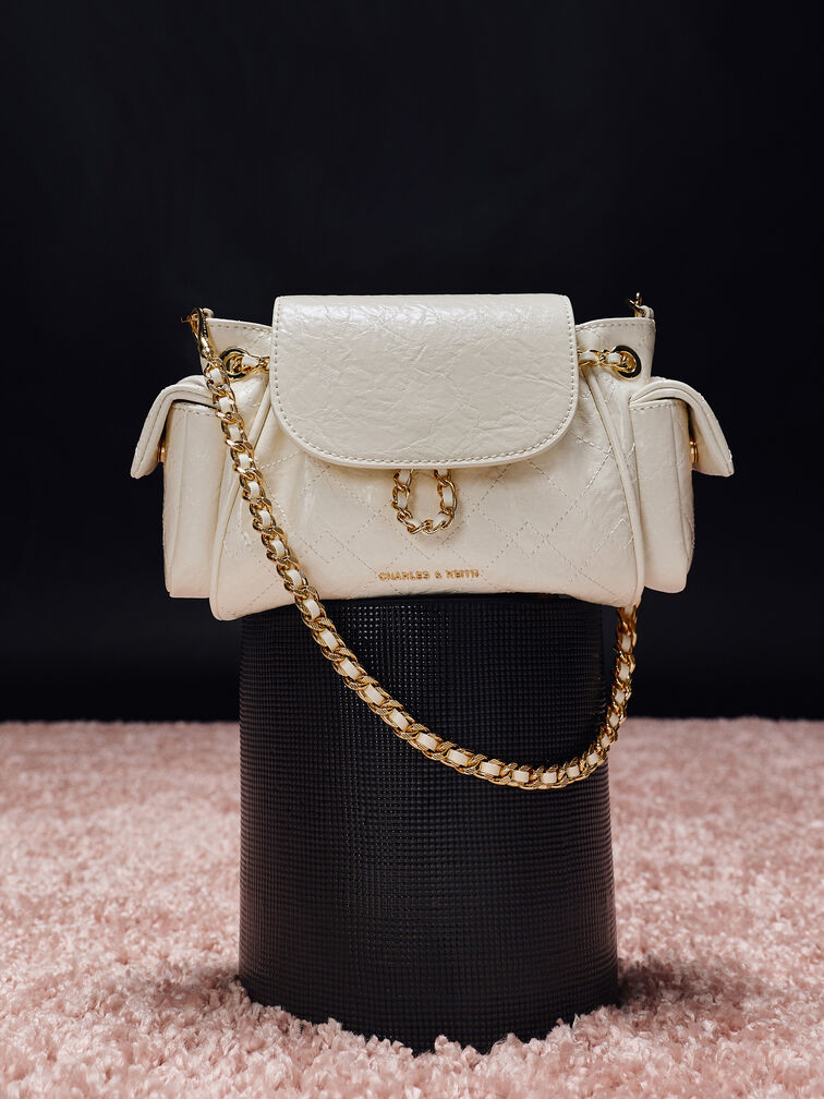 حقيبة ظهر مبطنة, كريم, hi-res