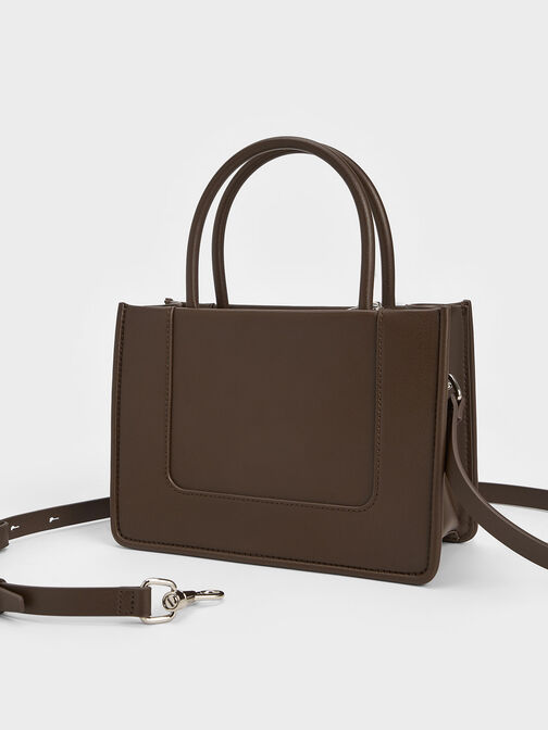 Mini Daylla Tote Bag, Dark Brown, hi-res