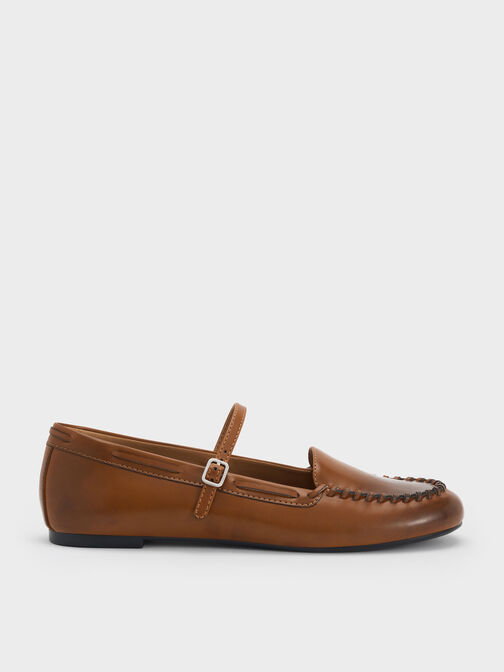 Gale Mary Jane Loafers, Tan, hi-res