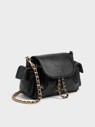 حقيبة ظهر مبطنة, أسود, hi-res