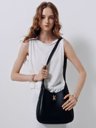 Adalyn Hobo Bag, Black, hi-res