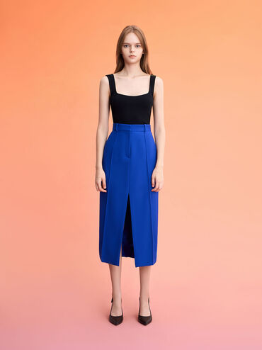 Stiletto Heel Slingback Pumps, Black, hi-res