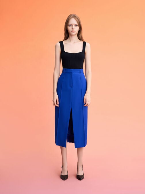 Stiletto Heel Slingback Pumps, Black, hi-res