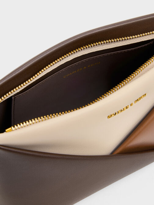 Midori Colourblock Geometric Crossbody Bag, Multi Brown, hi-res