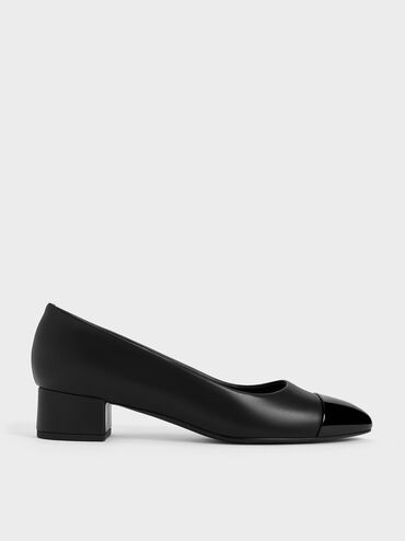 Kleo Patent Contrast Cap-Toe Pumps, Black, hi-res