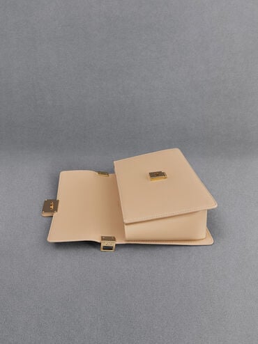 حقيبة كتف مصنوعة من الجلد, لون البشرة الطبيعي, hi-res