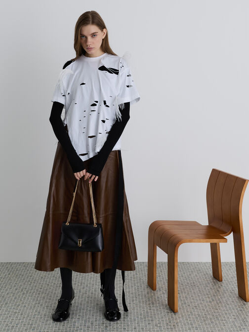 Lilibet Metallic-Accent Chain-Strap Bag, Black, hi-res