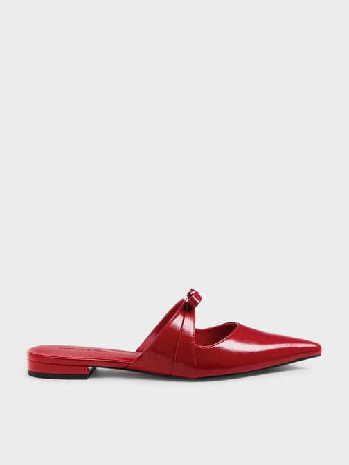 Kaleen Pointed Mules, Red, hi-res
