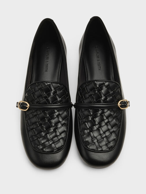 لوفرز قماش بمشبك, أسود, hi-res