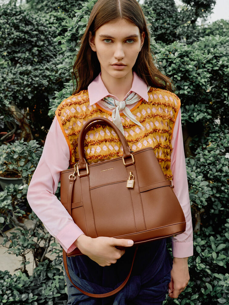 Scottie Tote Bag, Chocolate, hi-res