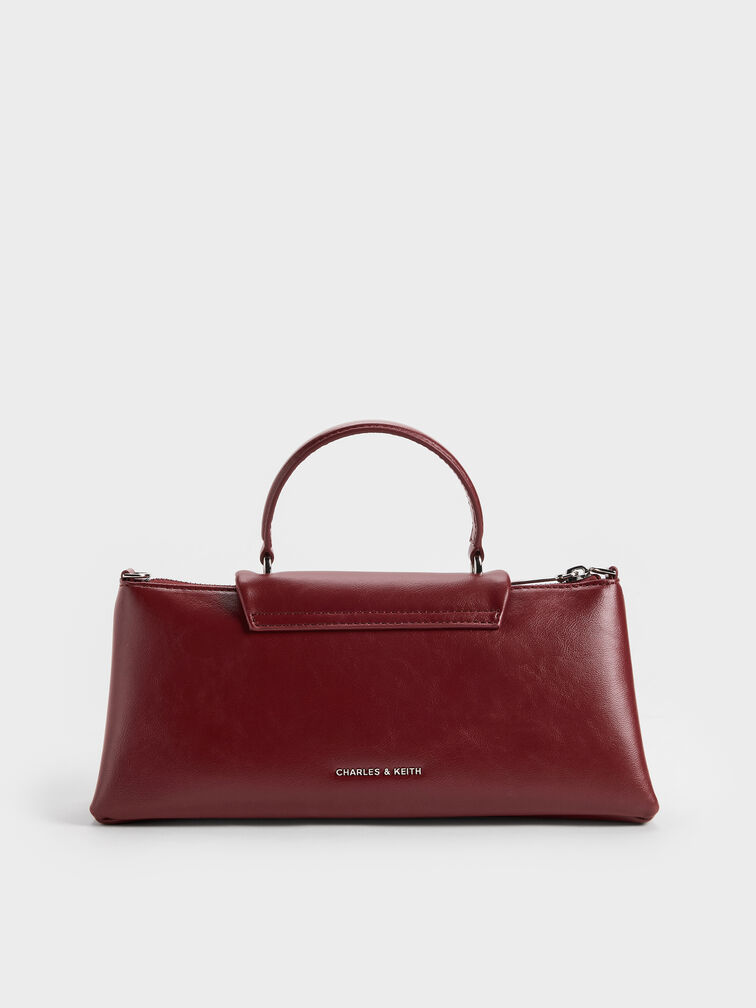 Lilibet Elongated Top Handle Bag, Burgundy, hi-res