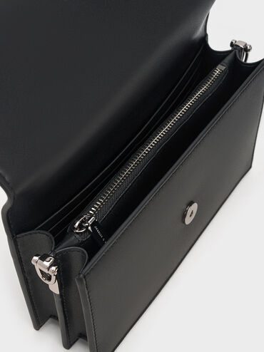 محفظة طويلة كريستين بيد منحوتة, أسود كلاسيكي, hi-res