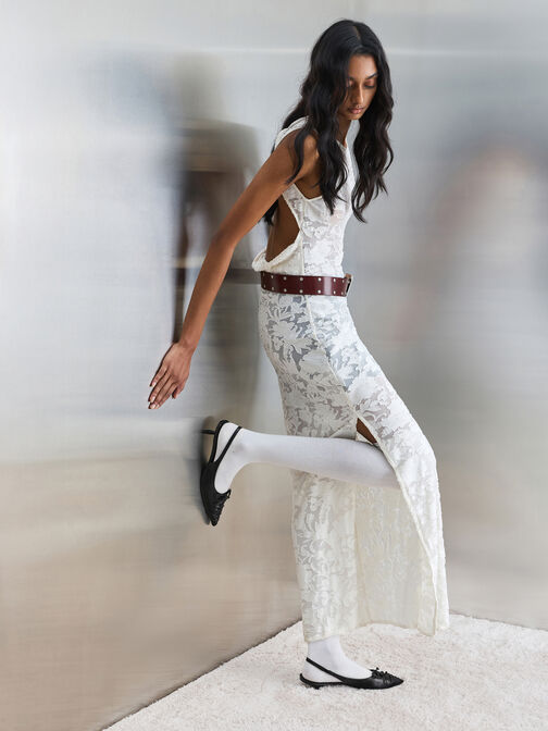 Ruched Bow Slingback Kitten Heels, Black, hi-res