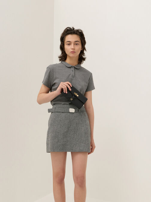 Tricha Knotted-Belt Crossbody Bag, Black, hi-res