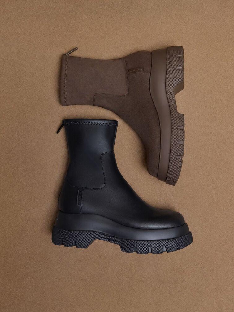 بوت قصير تشانكي بسحاب, أسود, hi-res