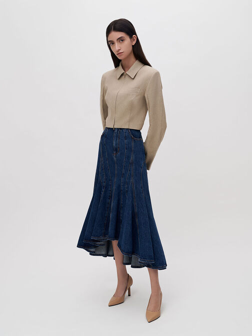 حذاء بكعب أسطواني, رملي, hi-res