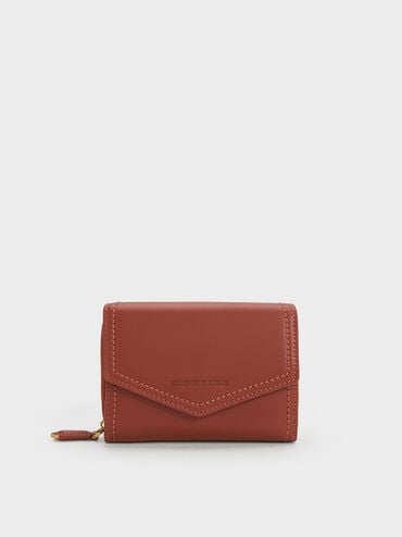 Stitch Trim Envelope Wallet, Mocha, hi-res