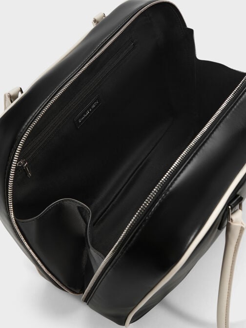 Large Sianna Two-Tone Bowling Bag, Multi, hi-res