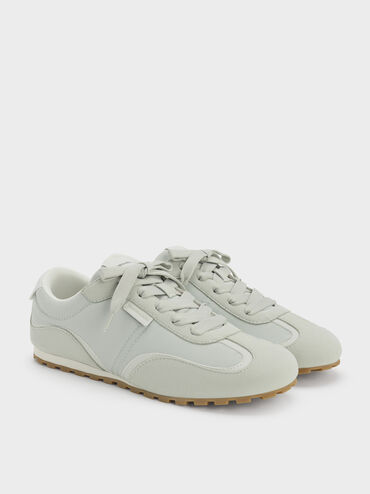 أحذية رياضية (سنيكرز) من النايلون بألوان متباينة, أخضر نعناعي, hi-res