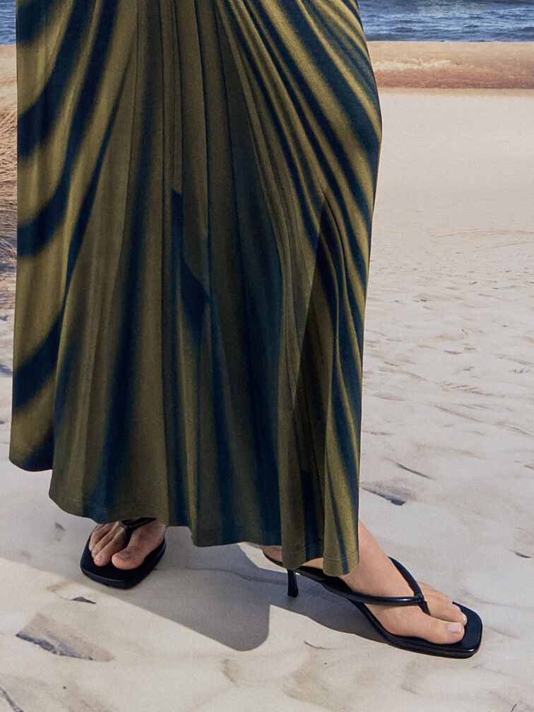صندل فليب فلوب بكعب قصير, أسود, hi-res