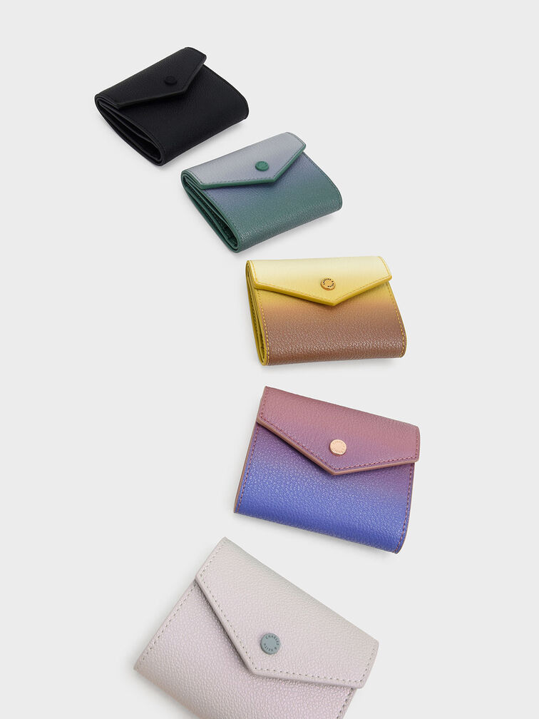 Marlowe Short Envelope Wallet, Black, hi-res