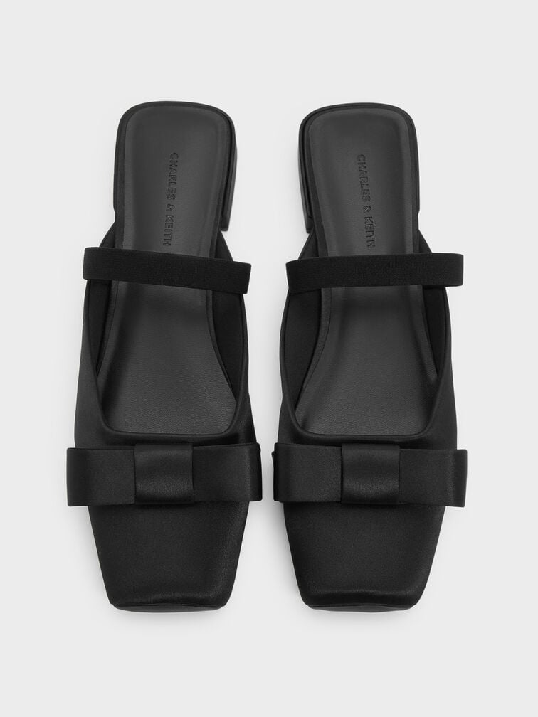 حذاء ميول برانتلي بفيونكة, أسود خشن, hi-res