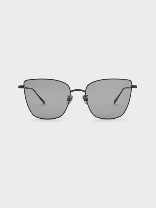 Livonia Crystal Square Sunglasses, Jet Black, hi-res