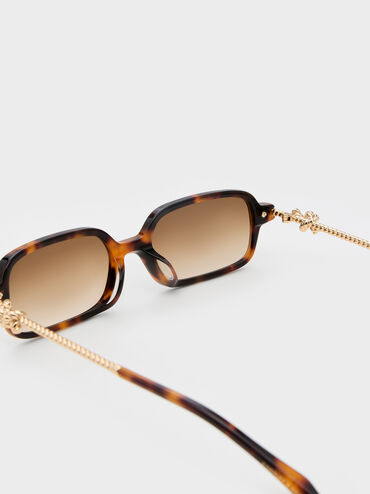 Sable Knot Rectangular Sunglasses, T. Shell, hi-res