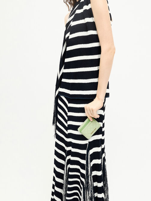 حاملة البطاقات كليو بتصميم مبطّن ولونين متناسقين, أخضر ماتشا, hi-res