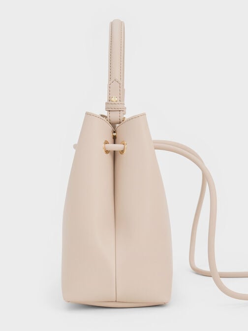 Sybill Geometric Bucket Bag, Oat, hi-res