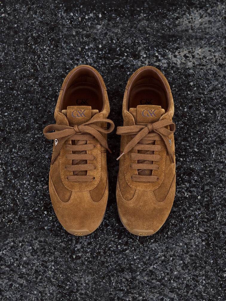 Jace Suede Sneakers, Brown, hi-res