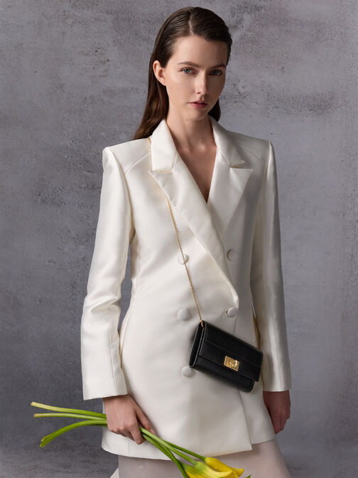 Lennie Chain-Handle Wallet, Black, hi-res