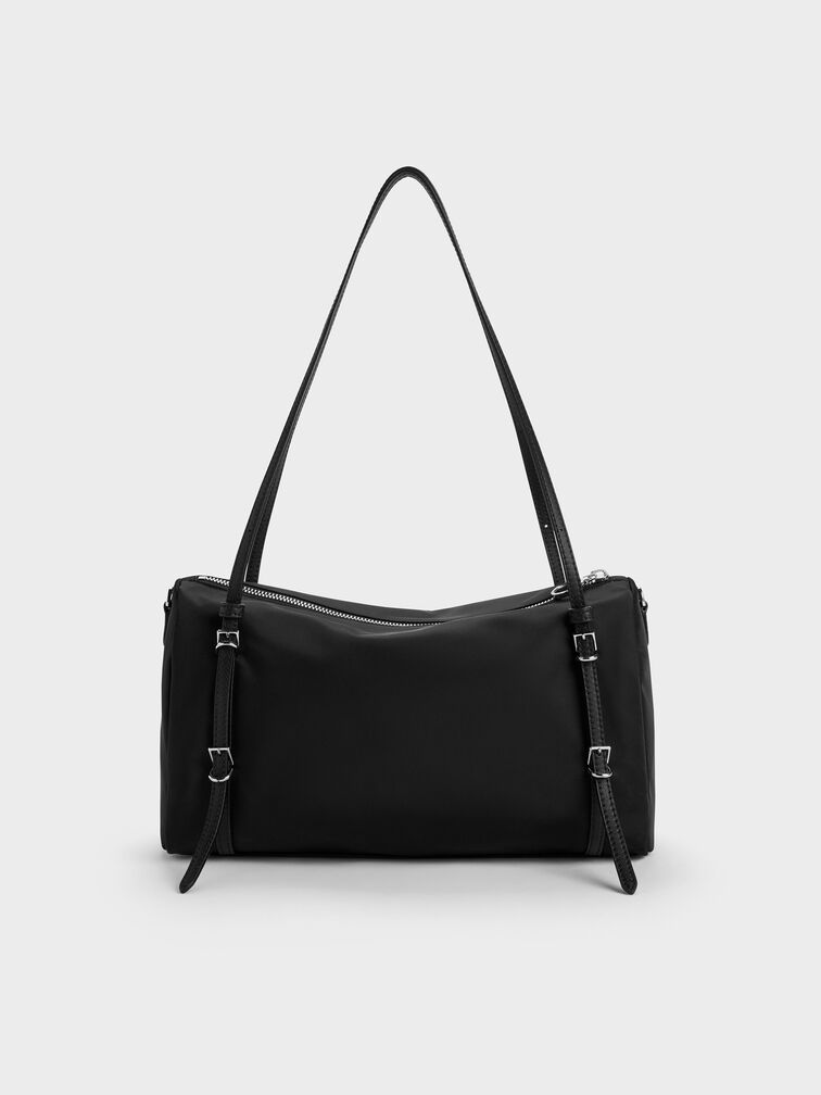 حقيبة كتف من النايلون من ليفي, أسود كلاسيكي, hi-res