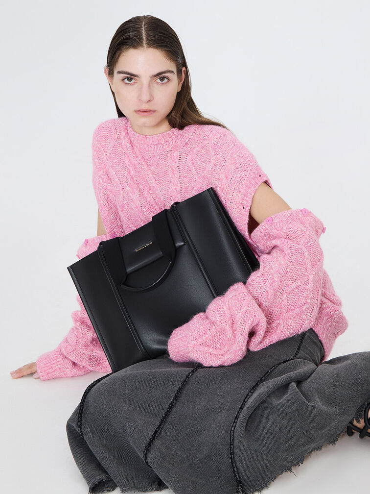 حقيبة توت شاليا, أسود, hi-res