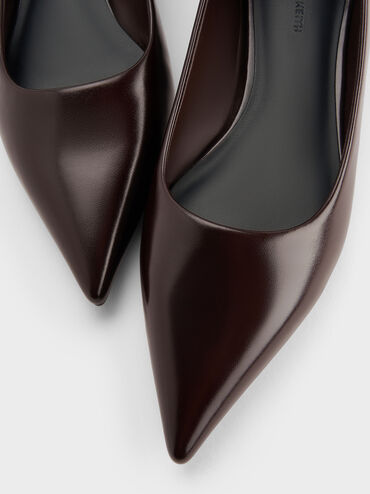 Erinna Metallic-Accent Pointed-Toe Flats, Burgundy, hi-res