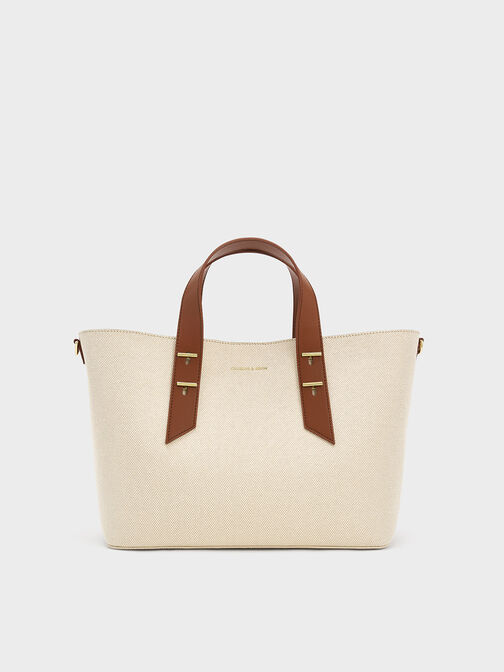 Shania Canvas Tote Bag, Chocolate, hi-res