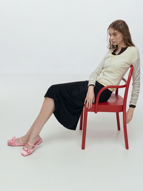 Brantley Bow Mules, Pink, hi-res