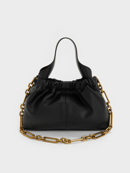 شنطة بمقبض سلسلة, أسود, hi-res