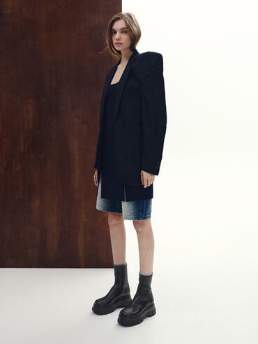 Leoi Chunky Ankle Boots, Black, hi-res