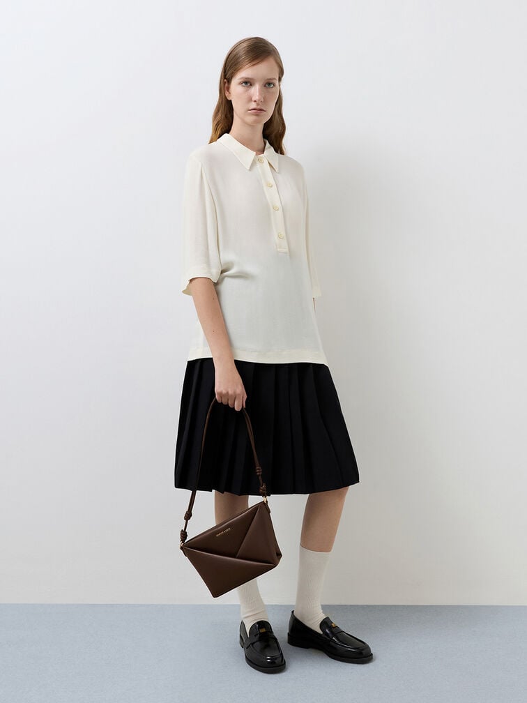 Midori Geometric Crossbody Bag, Espresso Brown, hi-res