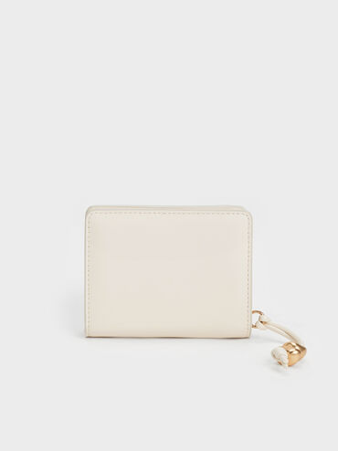 Augustine Sculptural-Detail Small Wallet, Cream, hi-res