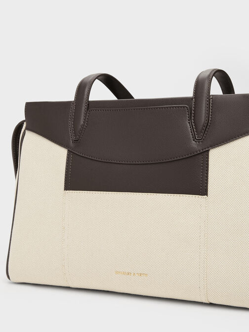 Roan Canvas Tote Bag, Espresso Brown, hi-res