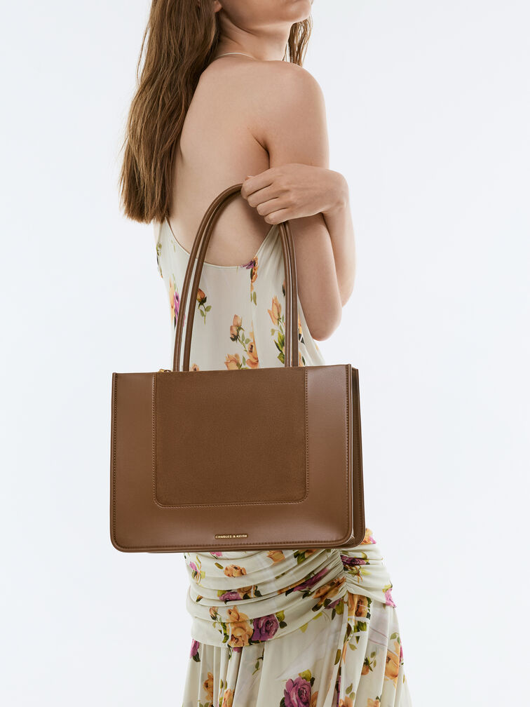 Daylla Tote Bag, Mocha Brown, hi-res