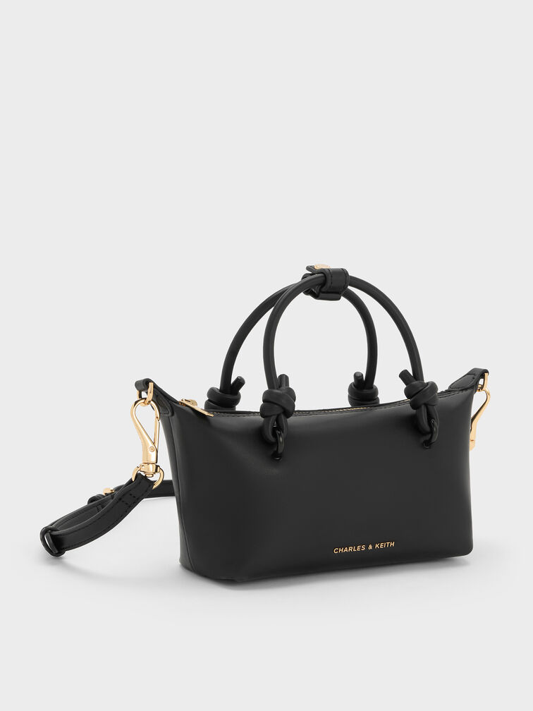 Sammie Knotted-Handle Tote Bag, Black, hi-res