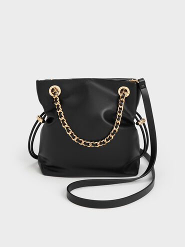 Arya Braided-Strap Double-Handle Crossbody Bag, Black, hi-res