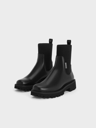 Remy Ridged-Sole Chelsea Boots, Black, hi-res