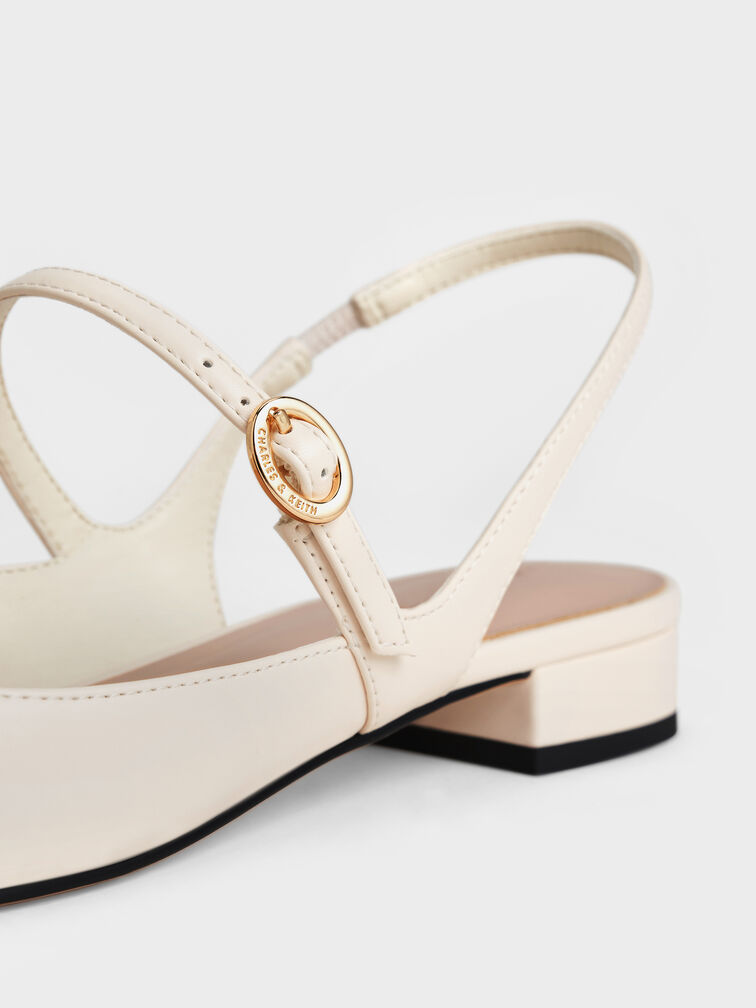 Roxane Slingback Mary Jane Flats, Chalk, hi-res
