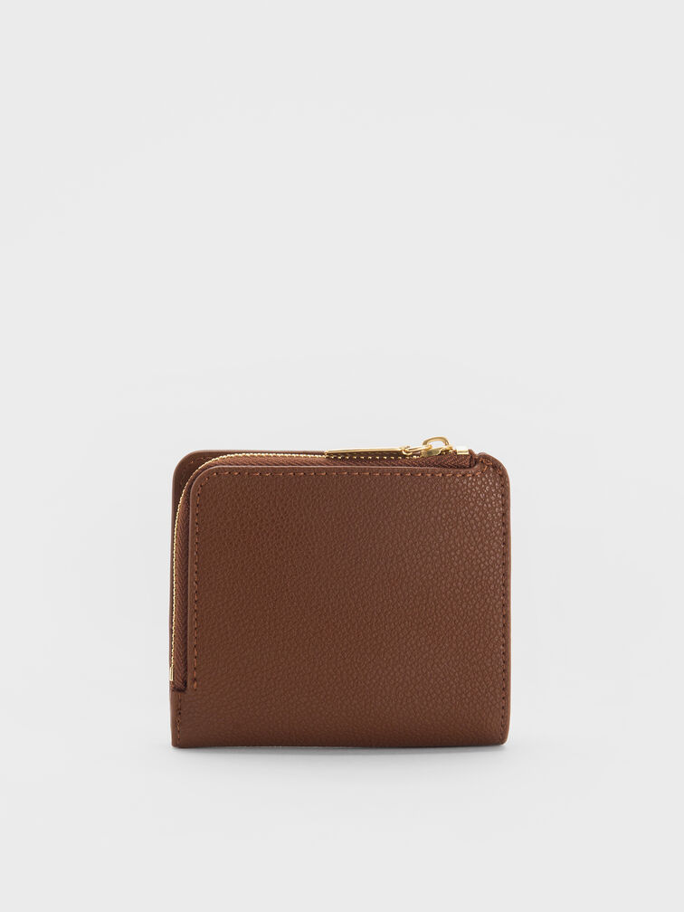 محفظة صغيرة كيلي بسحّاب علوي, بني داكن, hi-res
